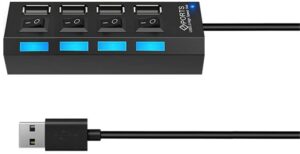 HUB 4 Puertos USB 2.0 Con Switch