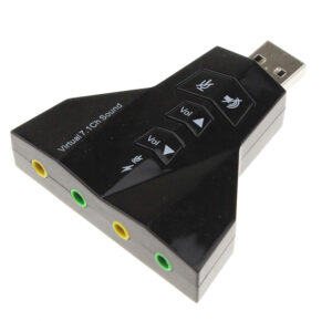 Tarjeta sonido doble externa USB
