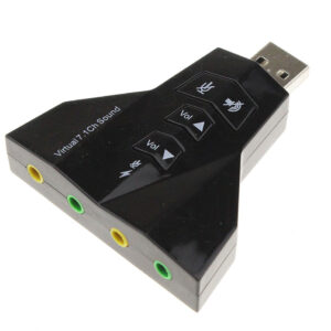 Tarjeta sonido doble externa USB