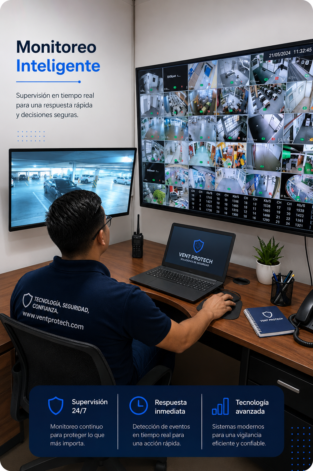 KIT DE 4 CÁMARAS DE SEGURIDAD 1080P CCTV BASICO - Imagen 3