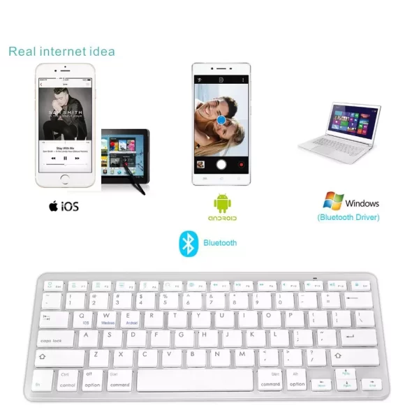 Teclado Inalámbrico Bluetooth Weibo - Imagen 3