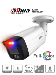 Camara Tipo Bala/ Tioc/ 5MP/ IR40M/ Dahua/ Metálica Plástica/ Con Alarma