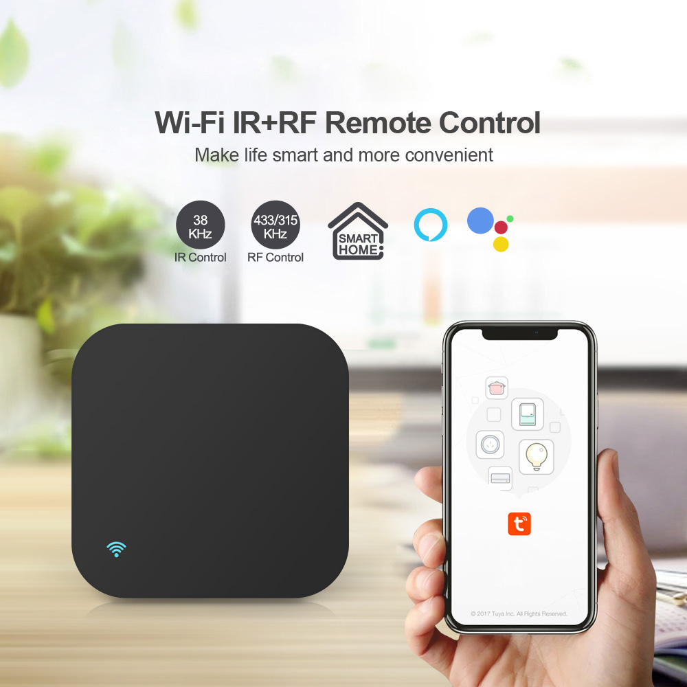 CONTROL UNIVERSAL DOMOTICO NEGRO IR S11 WIFI+ RF433 MHZ TUYA SMAR