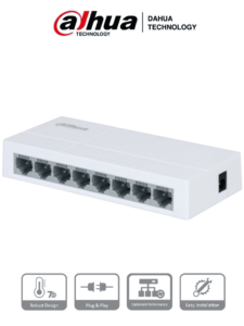 SWITCH DE 8 PUERTOS/ DAHUA/ NO ADMINISTRABLE/ DH-PFS3008-8ET-L