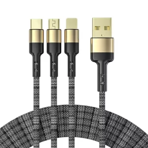 CABLE DE CARGA IIN-ZII/ IZ CB8825 3 EN 1 / V8 / TIPO C / IPHONE IZ-C8851
