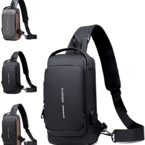 Bolsa de hombro antirrobo con correa deportiva con carga USB