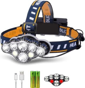 LINTERNA PARA CASCO / CABEZA RECARCABLE