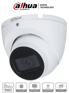 CAMARA TIPO DOMO IP/ 8MP/ DAHUA/ METALICA- PLASTICA CON MICROFONO / DH-IPC-HDW1830T-S6