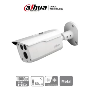 CAMARA TIPO BALA / METALICA ANALOGA IR80M/2MP/NORMAL SIN COLOR/SIN AUDIO/VISION NOCTURNA/DAHUA