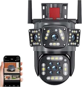 CAMARA WIFI EXTERIOR 4 LENTES V380 PRO ECO