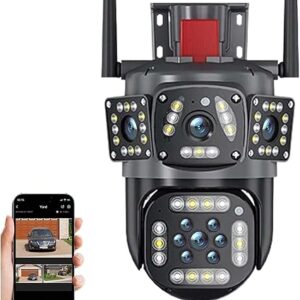 CAMARA WIFI EXTERIOR 4 LENTES V380 PRO ECO