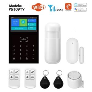 KIT DE ALARMA PG109-TY WIFI+GSMA TUYA SMART (FULL TOUCH Y TECLAS)
