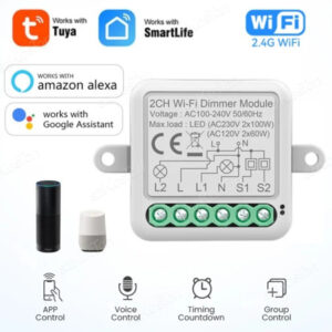 MODULO MINI DIMMER DE 2 CH WIFI TUYA SMART