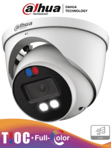 CAMARA TIPO DOMO/ TIOC/ 2MP/ DAHUA/ METALICA PLASTICA/ CON ALARMA Y LUZ POLICIA/ INTERMEDIO