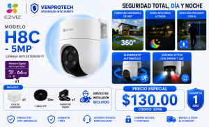 Cámara WiFi EZVIZ H8C 5MP Exterior + Instalación Profesional