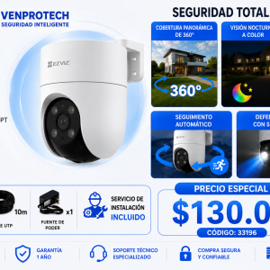 Cámara WiFi EZVIZ H8C 5MP Exterior + Instalación Profesional