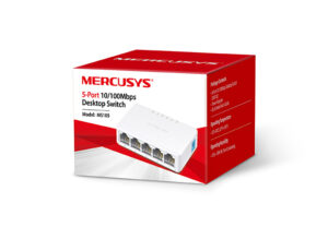 Mercusys switch de red MS105 de 5 puertos Fast Ethernet 10/100 Mbps, compacto y Plug & Play