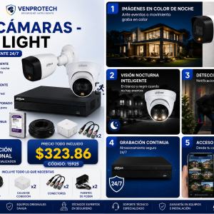 KIT DE 2 CAMARAS DUAL LIGTH 2MP / CCTV INTERMEDIO