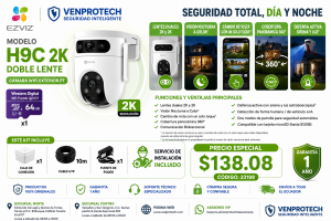 Cámara WiFi EZVIZ H9C 2K Doble Lente + Instalación Profesional