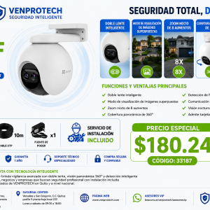 Cámara WiFi EZVIZ C8PF 2MP + Instalación Profesional