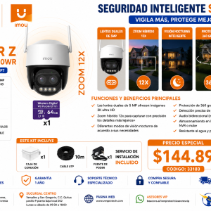 Cámara WiFi Exterior IMOU Cruiser Z 5MP+Instalación Profesional