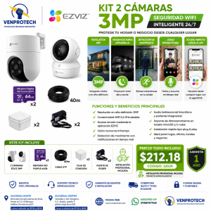Kit 2 Cámaras EZVIZ 3MP WiFi + Instalación Profesional