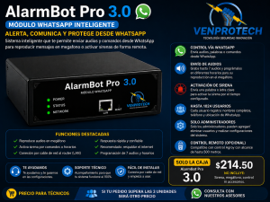 AlarmBot Pro 3.0 WhatsApp Inteligente | Sistema de Alarma