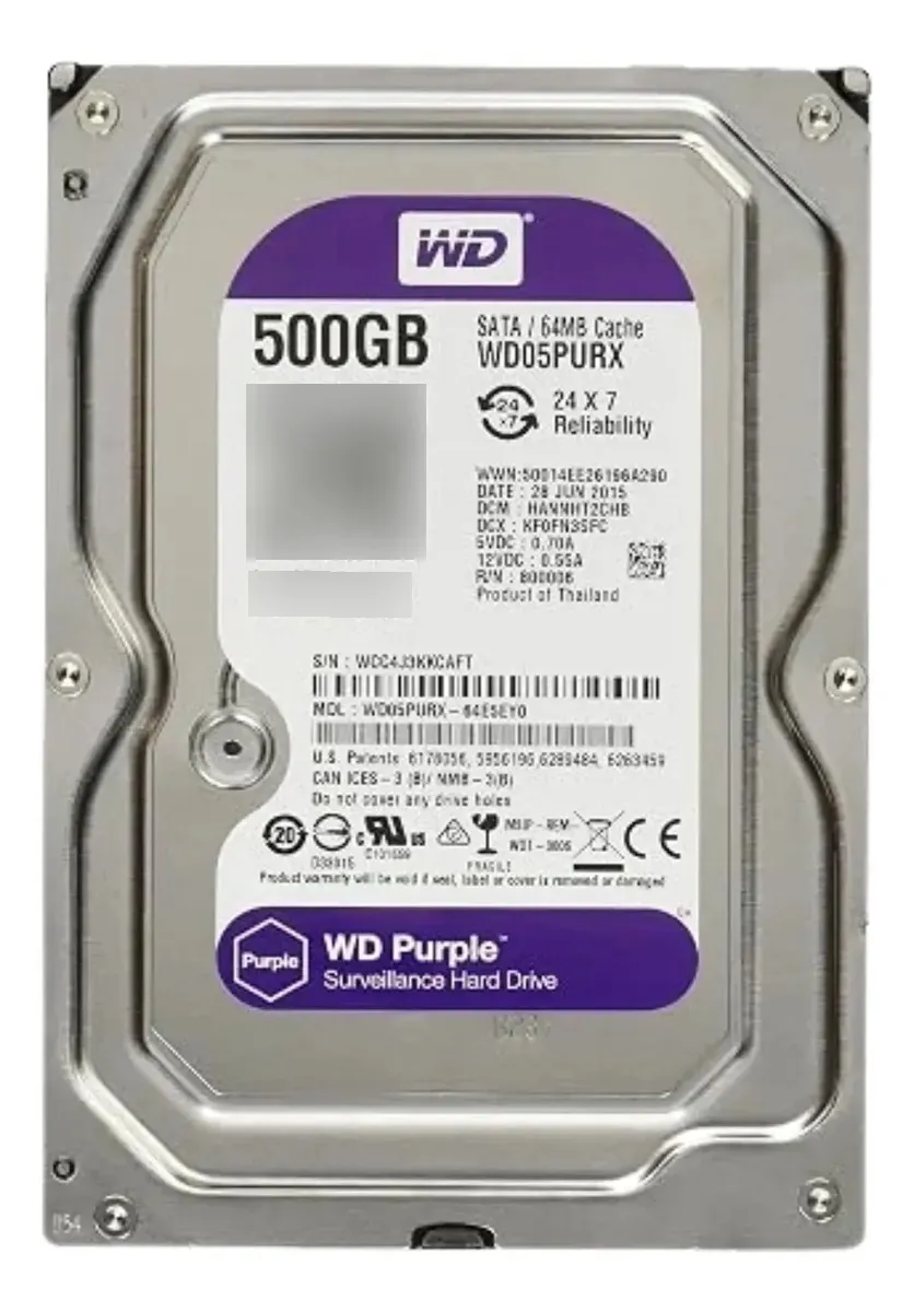 Western Digital WD Purple 500 GB disco duro de vigilancia SATA 3.5 pulgadas