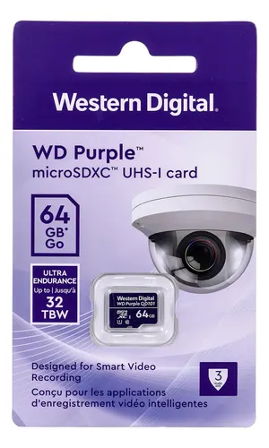 Western Digital WD Purple microSD 64GB WDD064G1P0A QD102, alta resistencia