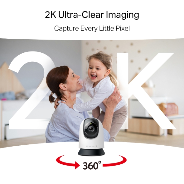Mercusys MC210 cámara WiFi 2K 3MP con visión nocturna y giro 360° - Imagen 7