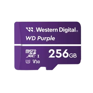 Western Digital WD Purple microSD 256GB QD102 U3 V30 para videovigilancia