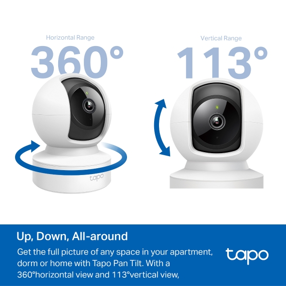 Tapo C202 cámara IP WiFi 1080p con movimiento 360°, visión nocturna y audio bidireccional - Imagen 4