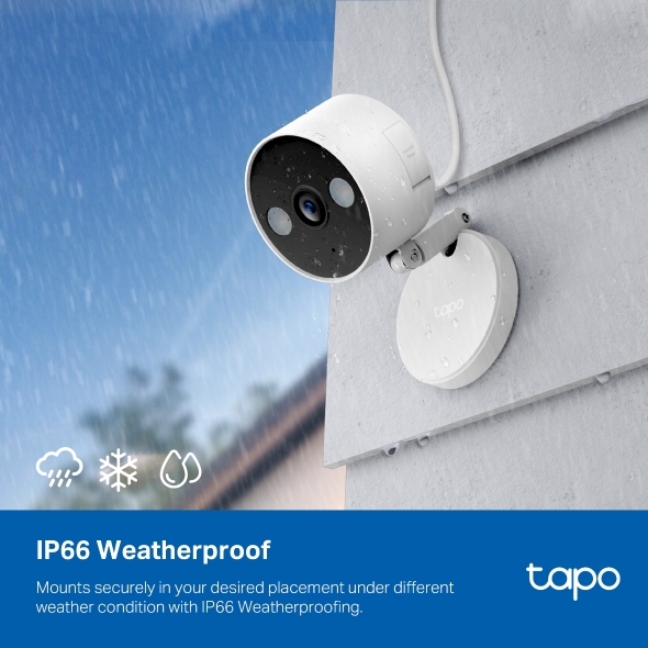 Tapo C120 cámara WiFi fija 2K 4MP con visión nocturna a color e IP66 - Imagen 2