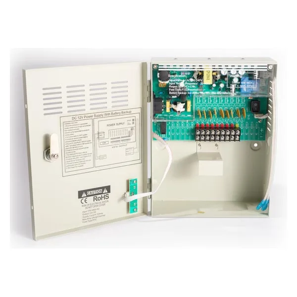 TECLAM fuente centralizada 12VDC 10A CP1209-10A-B de 9 salidas con respaldo de batería - Imagen 3