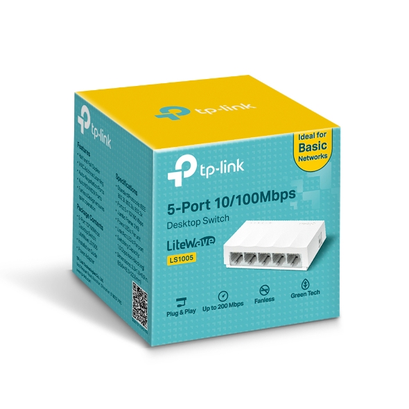TP-Link Switch de escritorio LS1005 de 5 puertos 10/100 Mbps no administrable - Imagen 4