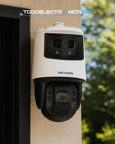Cámara PTZ IP Hikvision TandemVu DS-2SE7C432MWG-EB/26(F0) 6+4 MP, zoom 32X y ColorVu - Imagen 2